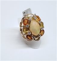 Ringe Soprana Gioielleria Dame in Gold Opale 4.5 Ct OG OPALE ZAFFIRI QUARZI GIALLI - OG OPALE ZAFFIRI QUARZI GIALLI